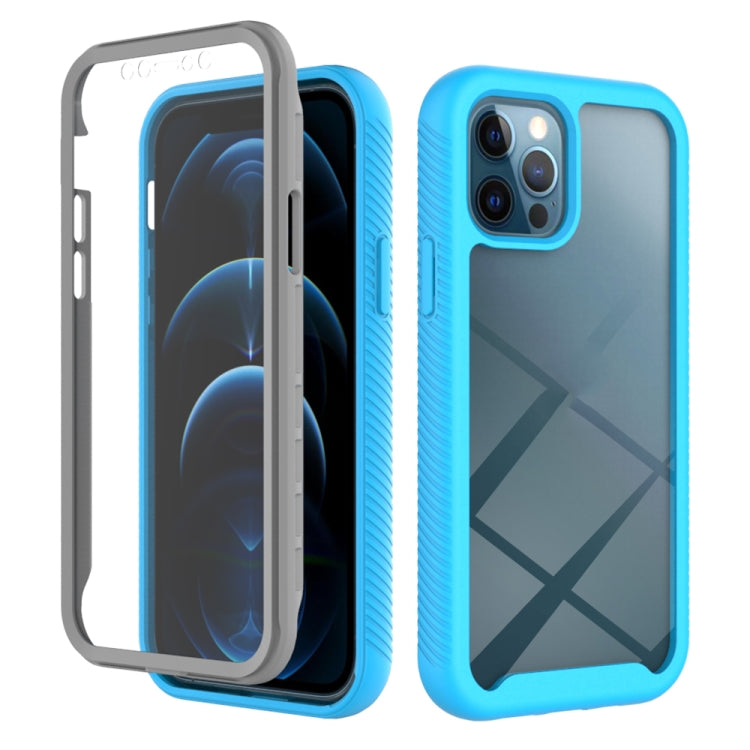 For iPhone 12 / 12 Pro Starry Sky Solid Color Series Shockproof PC + TPU Case with PET Film