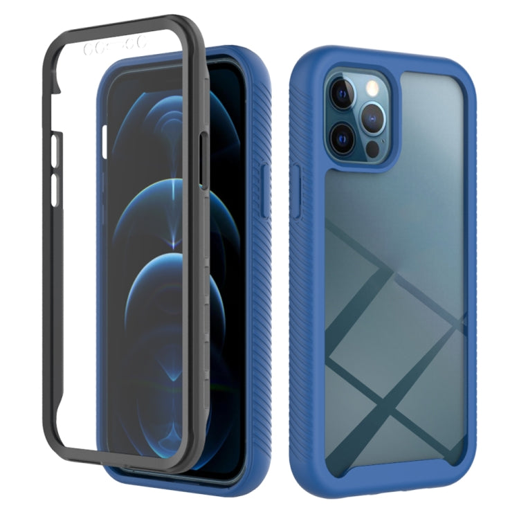 For iPhone 12 / 12 Pro Starry Sky Solid Color Series Shockproof PC + TPU Case with PET Film