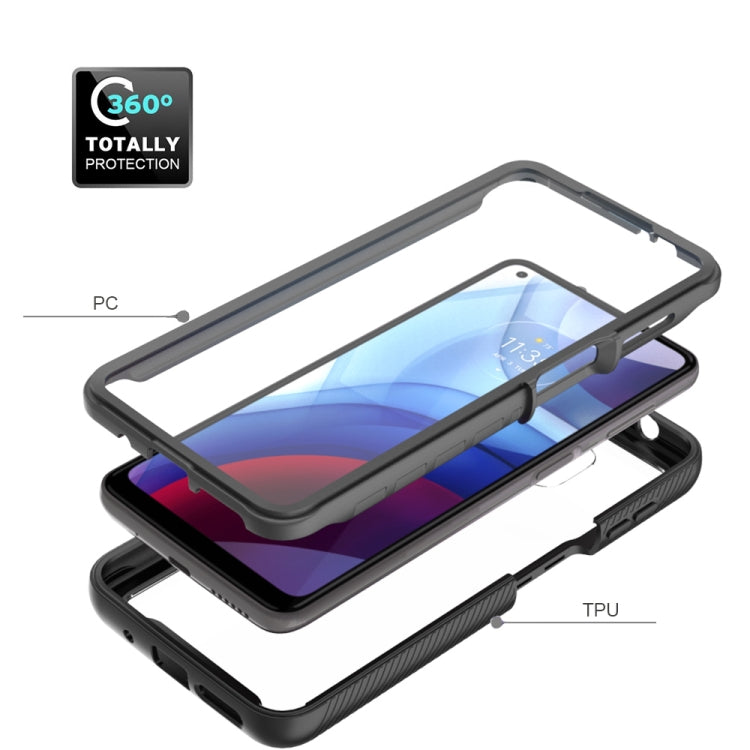 For Motorola Moto G Power(2021) Starry Sky Solid Color Series Shockproof PC + TPU Case with PET Film