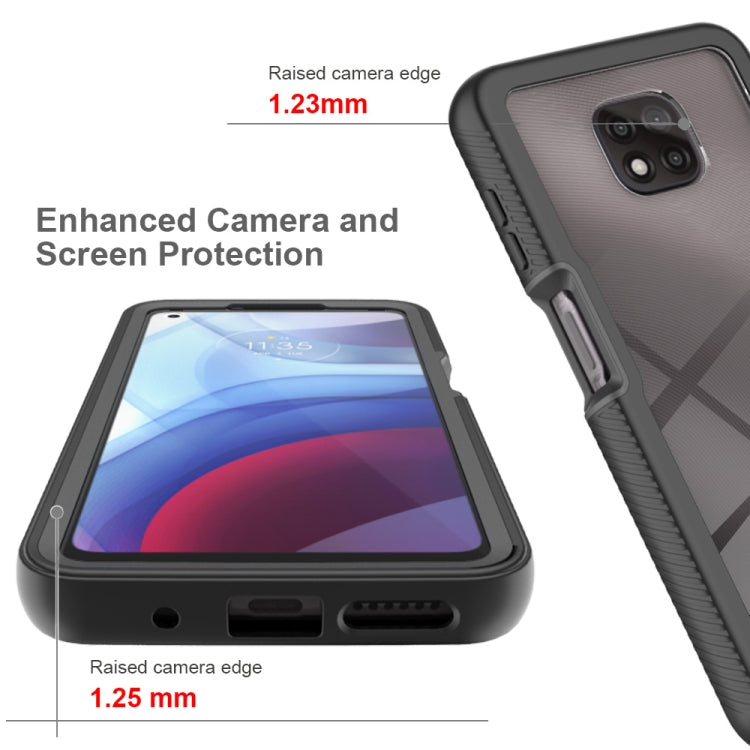 For Motorola Moto G Power(2021) Starry Sky Solid Color Series Shockproof PC + TPU Case with PET Film