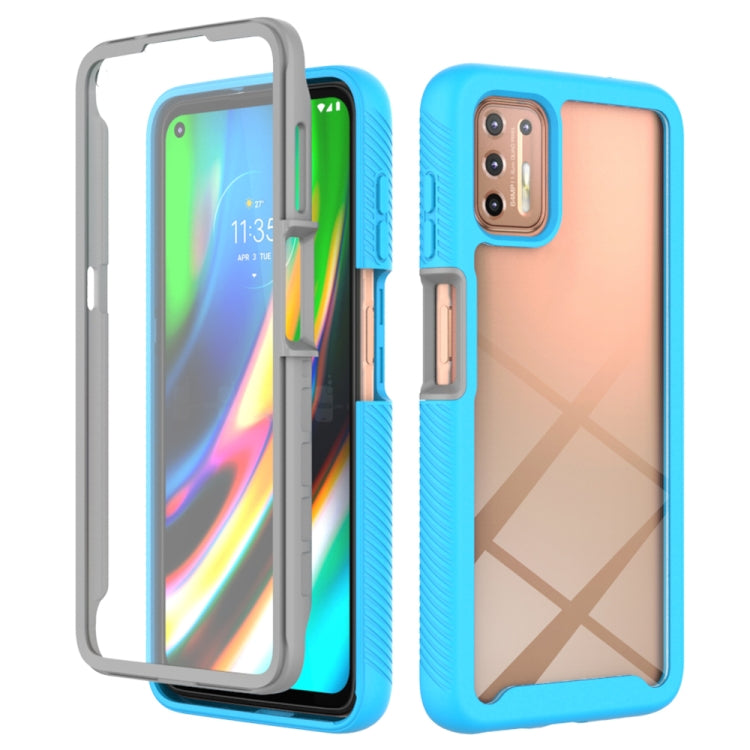 For Motorola Moto G9 Plus(2021) Starry Sky Solid Color Series Shockproof PC + TPU Case with PET Film