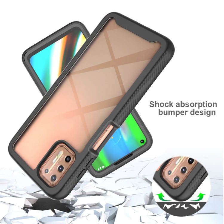 For Motorola Moto G9 Plus(2021) Starry Sky Solid Color Series Shockproof PC + TPU Case with PET Film