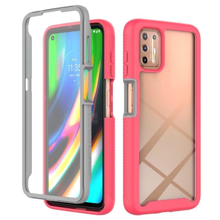 For Motorola Moto G9 Plus(2021) Starry Sky Solid Color Series Shockproof PC + TPU Case with PET Film