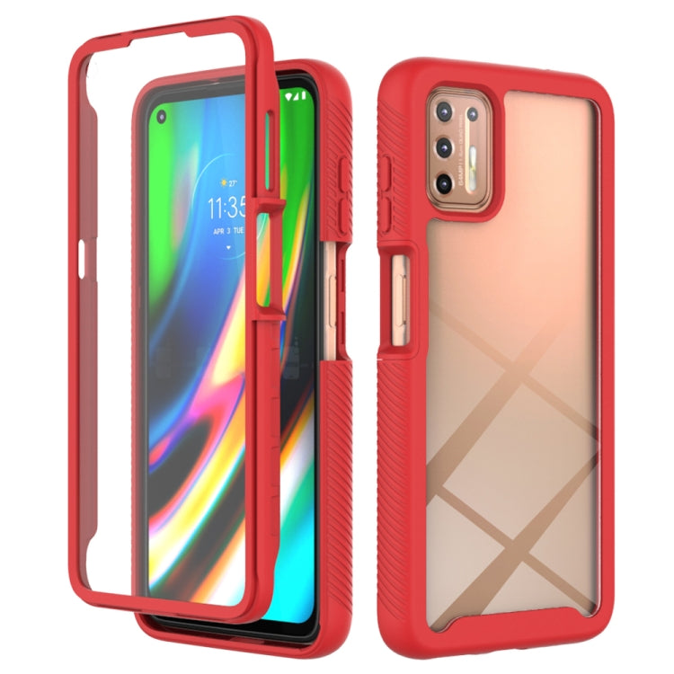 For Motorola Moto G9 Plus(2021) Starry Sky Solid Color Series Shockproof PC + TPU Case with PET Film
