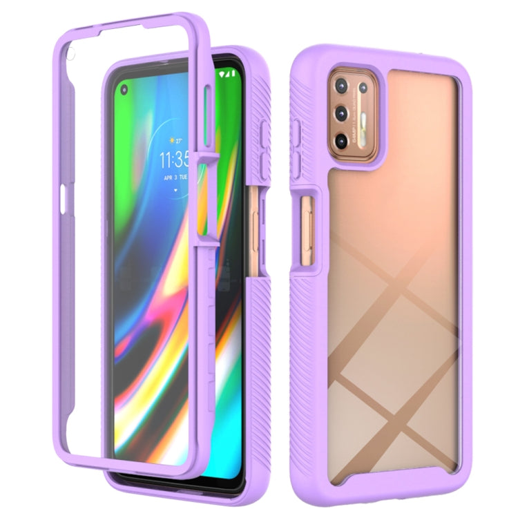 For Motorola Moto G9 Plus(2021) Starry Sky Solid Color Series Shockproof PC + TPU Case with PET Film