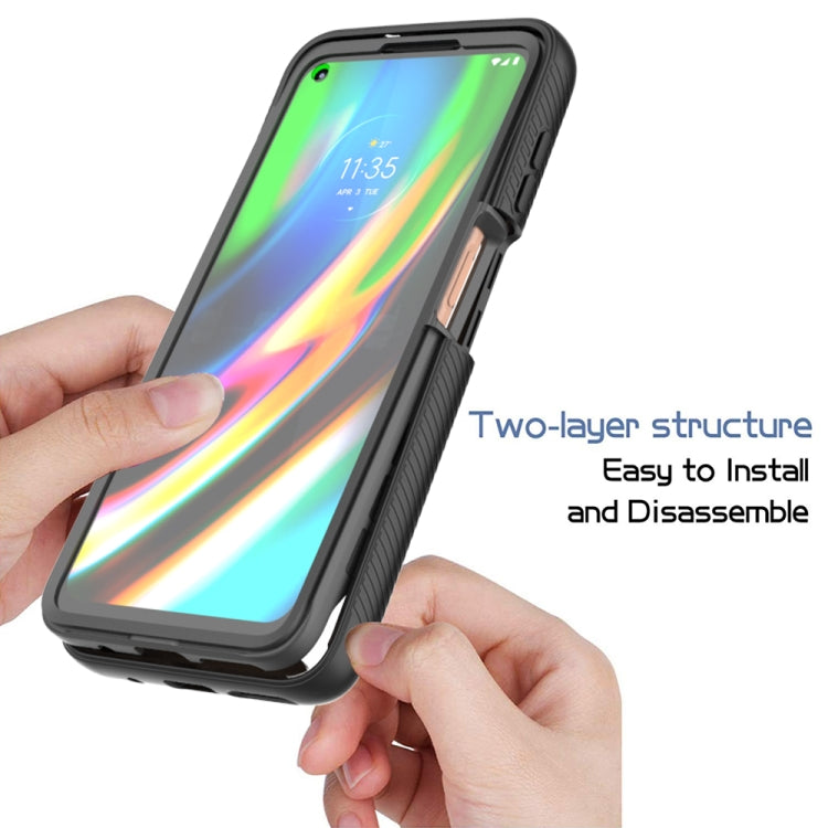 For Motorola Moto G9 Plus(2021) Starry Sky Solid Color Series Shockproof PC + TPU Case with PET Film