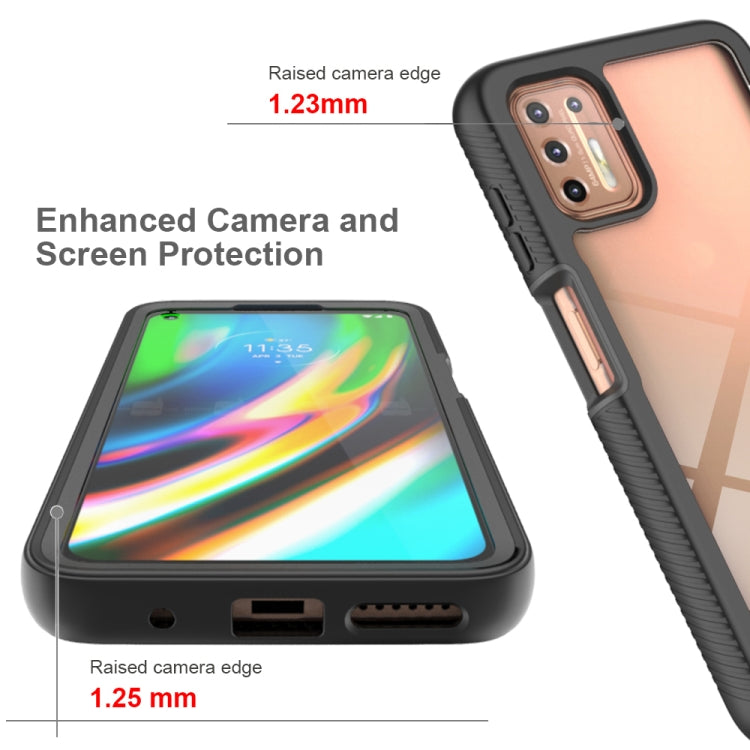 For Motorola Moto G9 Plus(2021) Starry Sky Solid Color Series Shockproof PC + TPU Case with PET Film