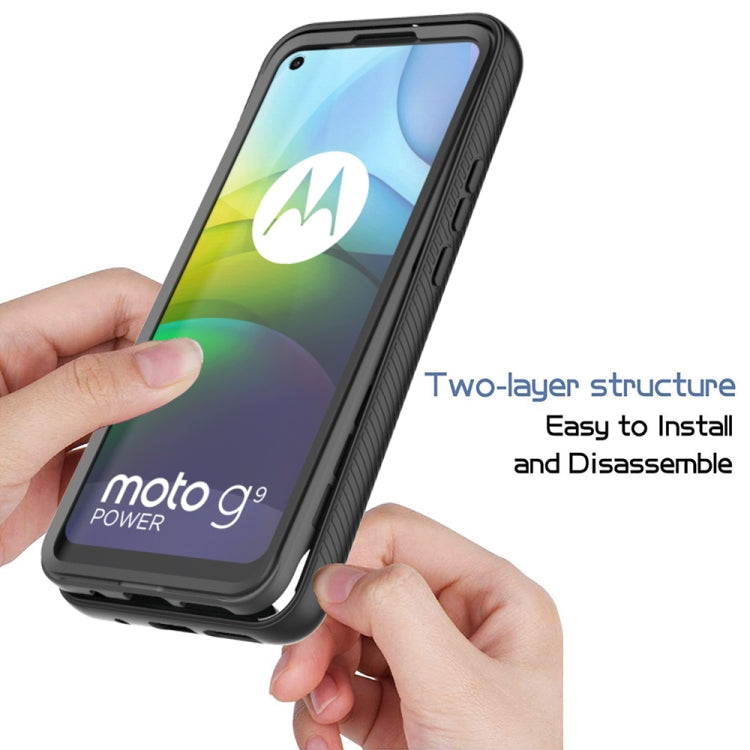 For Motorola Moto G9 Power(2021) Starry Sky Solid Color Series Shockproof PC + TPU Case with PET Film