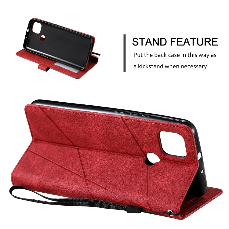 For Motorola Moto G9 Power Skin Feel Splicing Horizontal Flip Leather Case with Holder & Card Slots & Wallet & Photo Frame
