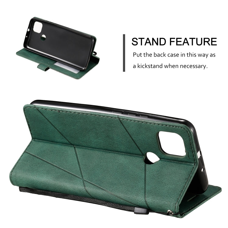 For Motorola Moto G9 Power Skin Feel Splicing Horizontal Flip Leather Case with Holder & Card Slots & Wallet & Photo Frame