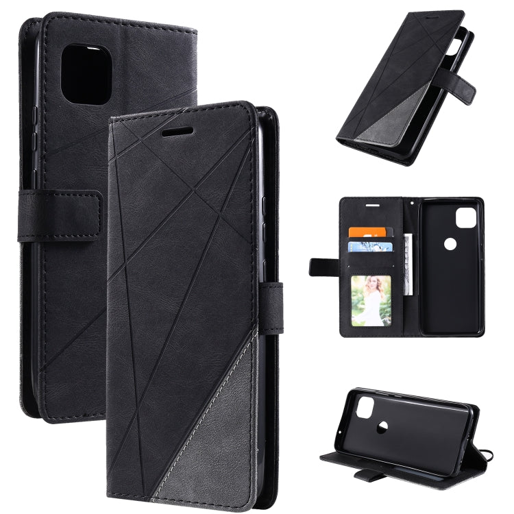 For Motorola Moto G 5G Skin Feel Splicing Horizontal Flip Leather Case with Holder & Card Slots & Wallet & Photo Frame