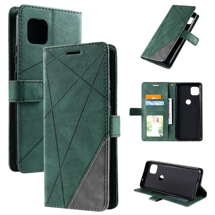 For Motorola Moto G 5G Skin Feel Splicing Horizontal Flip Leather Case with Holder & Card Slots & Wallet & Photo Frame