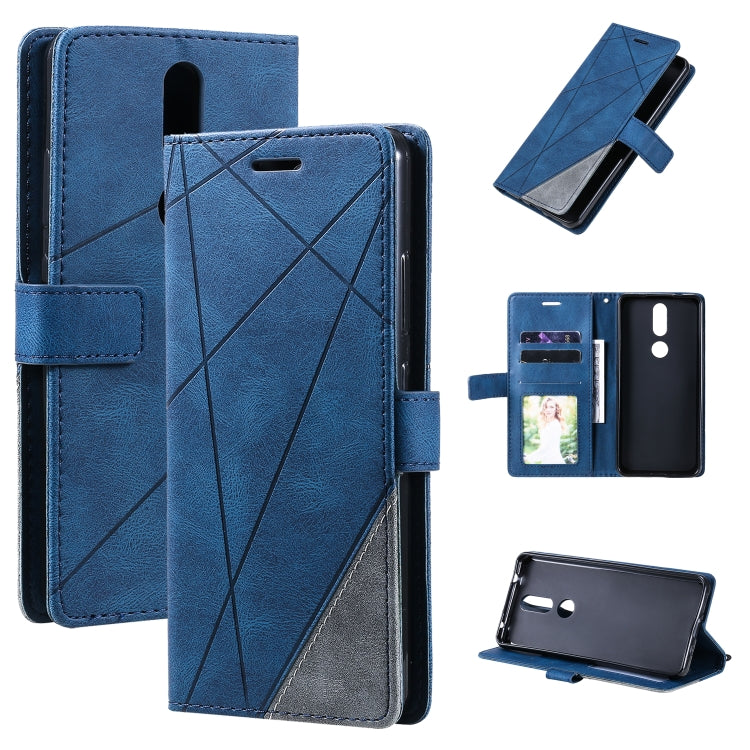 For Nokia 2.4 Skin Feel Splicing Horizontal Flip Leather Case with Holder & Card Slots & Wallet & Photo Frame