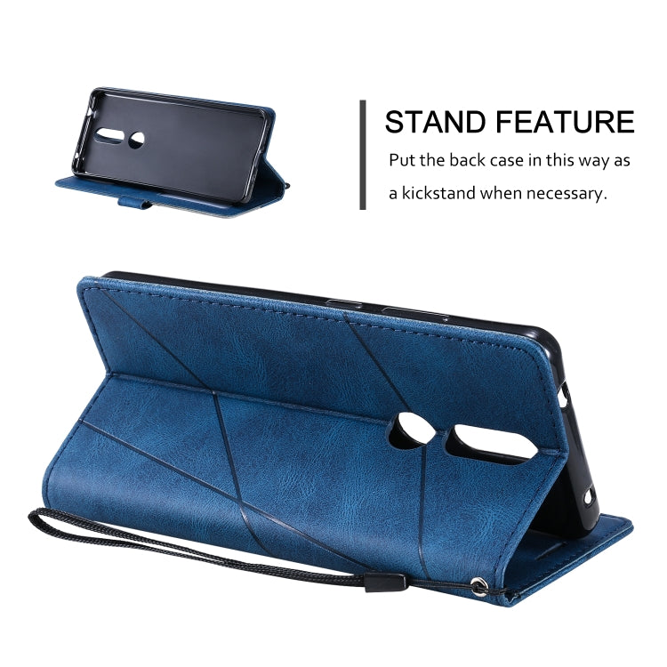 For Nokia 2.4 Skin Feel Splicing Horizontal Flip Leather Case with Holder & Card Slots & Wallet & Photo Frame