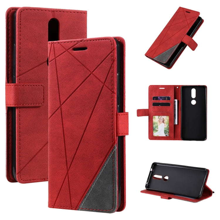 For Nokia 2.4 Skin Feel Splicing Horizontal Flip Leather Case with Holder & Card Slots & Wallet & Photo Frame