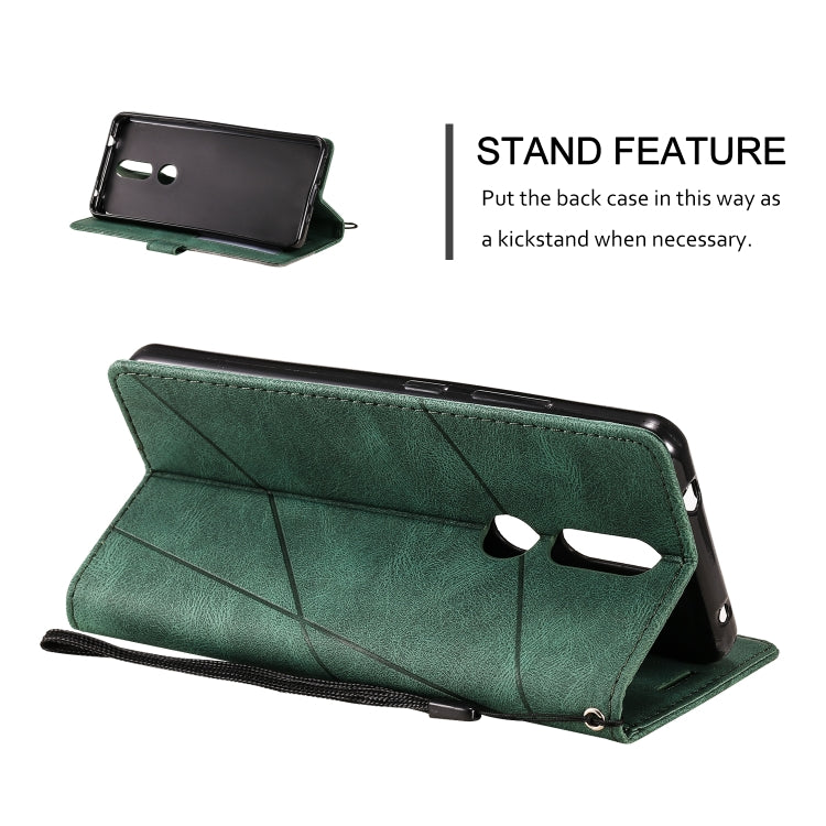 For Nokia 2.4 Skin Feel Splicing Horizontal Flip Leather Case with Holder & Card Slots & Wallet & Photo Frame