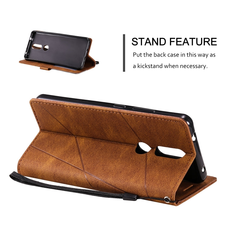 For Nokia 2.4 Skin Feel Splicing Horizontal Flip Leather Case with Holder & Card Slots & Wallet & Photo Frame