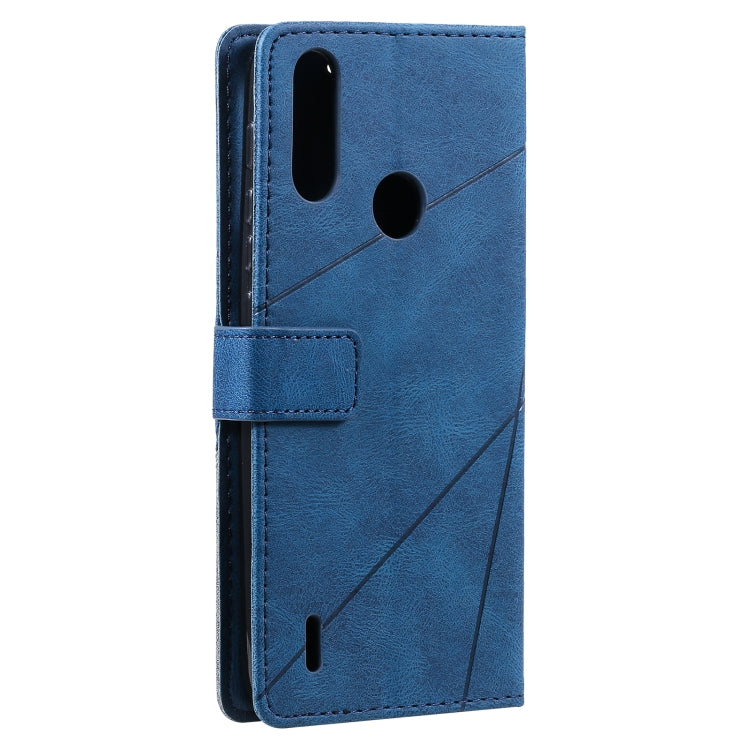 For Motorola Moto E7 Power Skin Feel Splicing Horizontal Flip Leather Case with Holder & Card Slots & Wallet & Photo Frame
