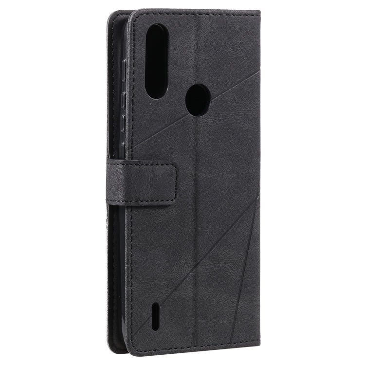 For Motorola Moto E7 Power Skin Feel Splicing Horizontal Flip Leather Case with Holder & Card Slots & Wallet & Photo Frame