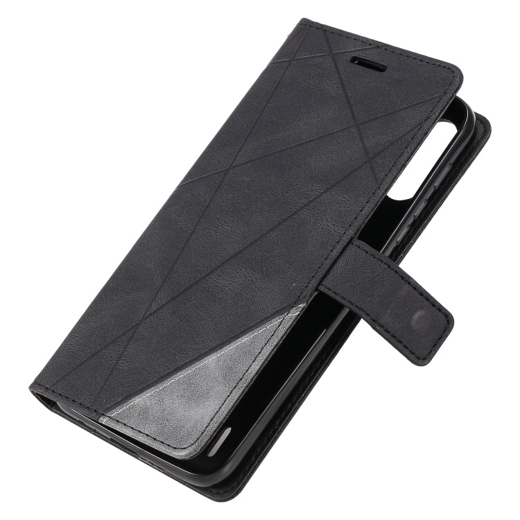 For Motorola Moto E7 Power Skin Feel Splicing Horizontal Flip Leather Case with Holder & Card Slots & Wallet & Photo Frame