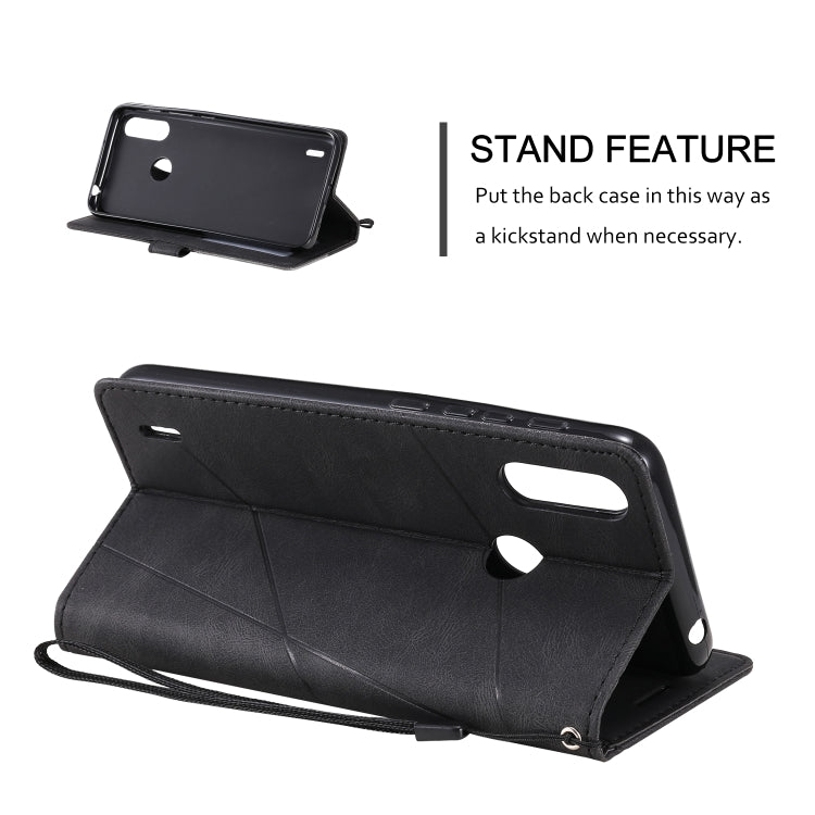 For Motorola Moto E7 Power Skin Feel Splicing Horizontal Flip Leather Case with Holder & Card Slots & Wallet & Photo Frame