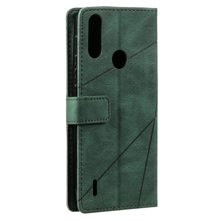For Motorola Moto E7 Power Skin Feel Splicing Horizontal Flip Leather Case with Holder & Card Slots & Wallet & Photo Frame
