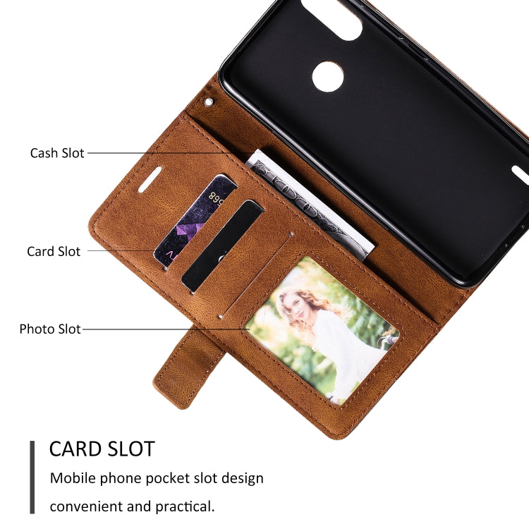 For Motorola Moto E7 Power Skin Feel Splicing Horizontal Flip Leather Case with Holder & Card Slots & Wallet & Photo Frame