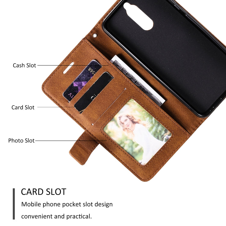 For Huawei Mate 10 Lite Skin Feel Splicing Horizontal Flip Leather Case with Holder & Card Slots & Wallet & Photo Frame
