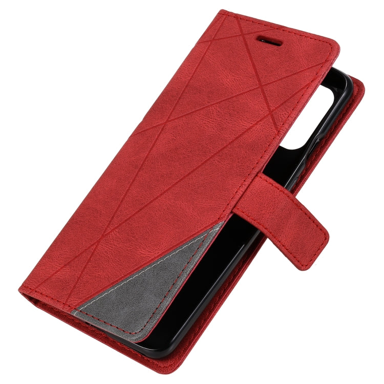 For OnePlus 8T Skin Feel Splicing Horizontal Flip Leather Case with Holder & Card Slots & Wallet & Photo Frame