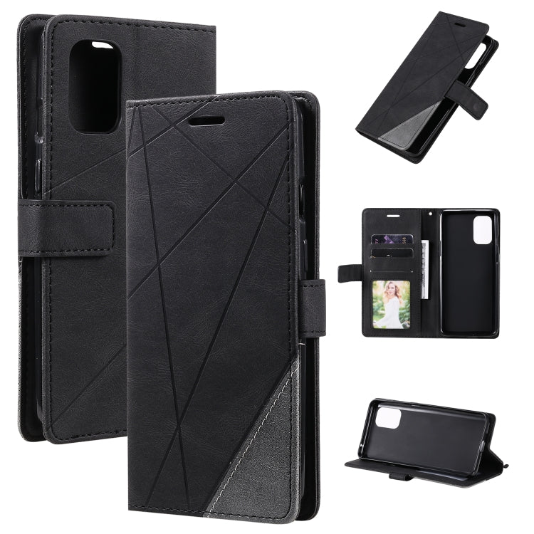 For OnePlus 8T Skin Feel Splicing Horizontal Flip Leather Case with Holder & Card Slots & Wallet & Photo Frame