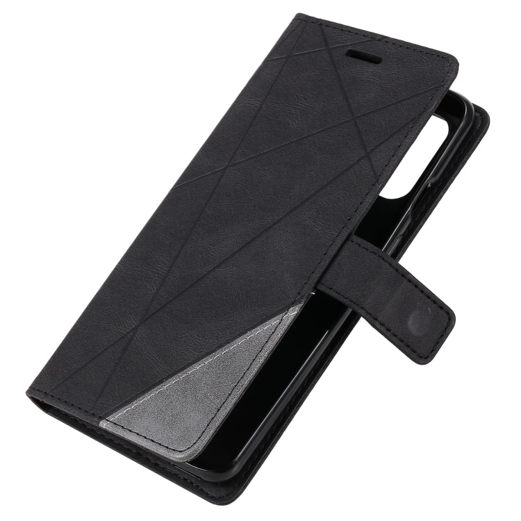 For OnePlus 8T Skin Feel Splicing Horizontal Flip Leather Case with Holder & Card Slots & Wallet & Photo Frame