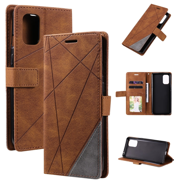 For OnePlus 8T Skin Feel Splicing Horizontal Flip Leather Case with Holder & Card Slots & Wallet & Photo Frame