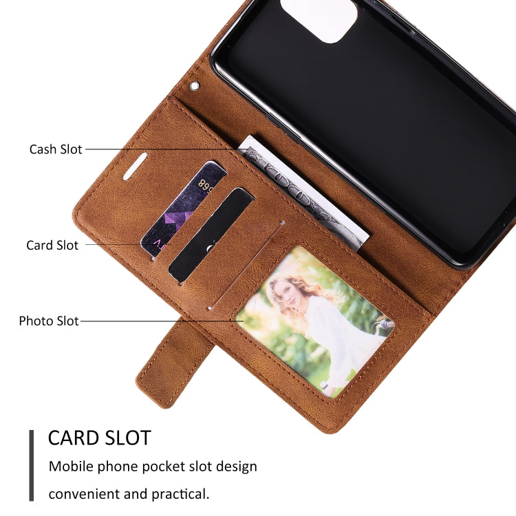 For OnePlus 8T Skin Feel Splicing Horizontal Flip Leather Case with Holder & Card Slots & Wallet & Photo Frame