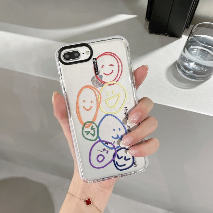 For iPhone SE 2022 / SE 2020 / 8 / 7 Integrated Design Pattern Protective Case