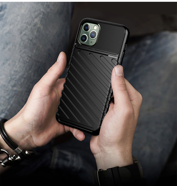 For iPhone 11 Pro Max Thunderbolt Shockproof TPU Soft Case