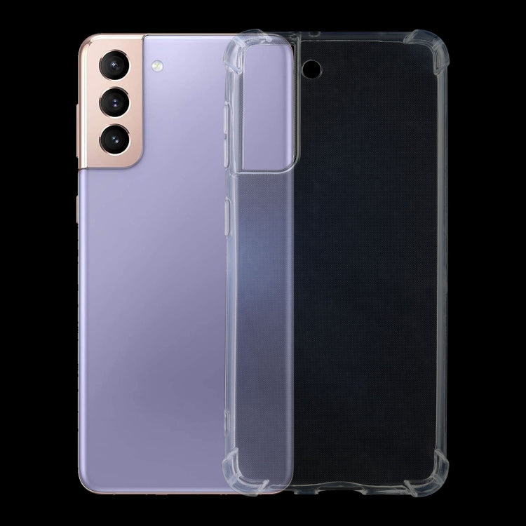 For Samsung Galaxy S21 5G Four-Corner Shockproof Ultra-thin TPU Case(Transparent)