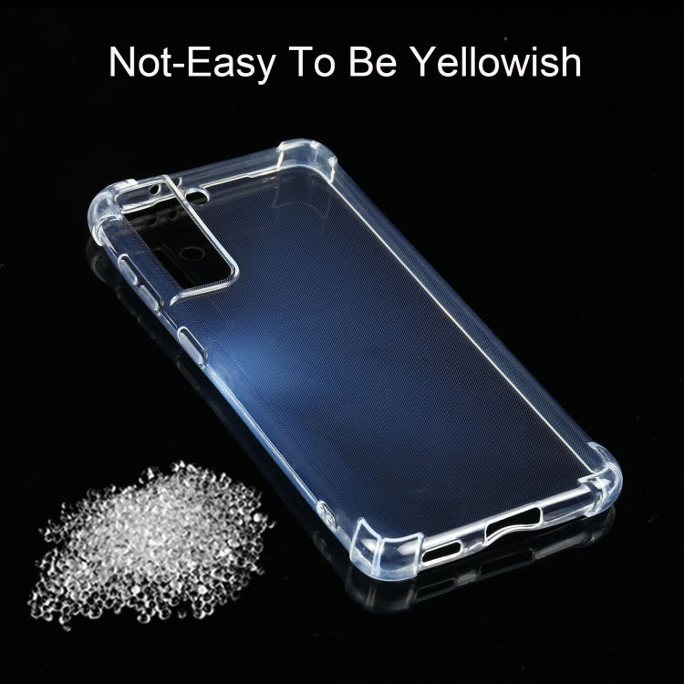 For Samsung Galaxy S21 5G Four-Corner Shockproof Ultra-thin TPU Case(Transparent)