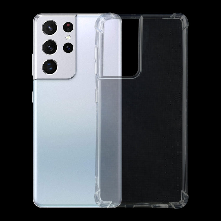 For Samsung Galaxy S21 Ultra 5G Four-Corner Shockproof Ultra-thin TPU Case(Transparent)