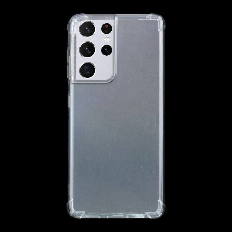 For Samsung Galaxy S21 Ultra 5G Four-Corner Shockproof Ultra-thin TPU Case(Transparent)