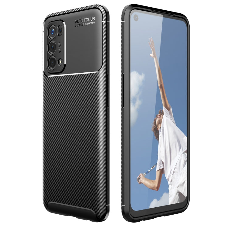 For OPPO A74 5G Carbon Fiber Texture Shockproof TPU Case