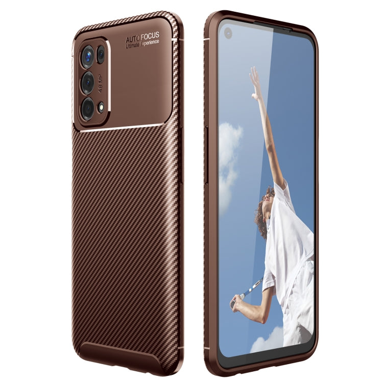 For OPPO A74 5G Carbon Fiber Texture Shockproof TPU Case