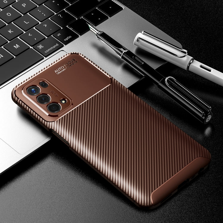 For OPPO A74 5G Carbon Fiber Texture Shockproof TPU Case