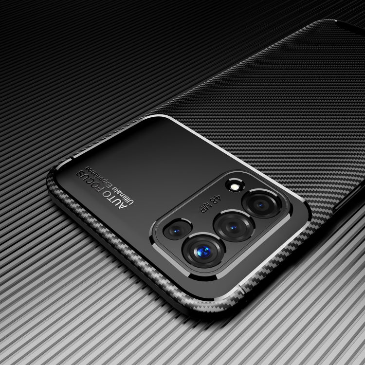 For OPPO A74 5G Carbon Fiber Texture Shockproof TPU Case