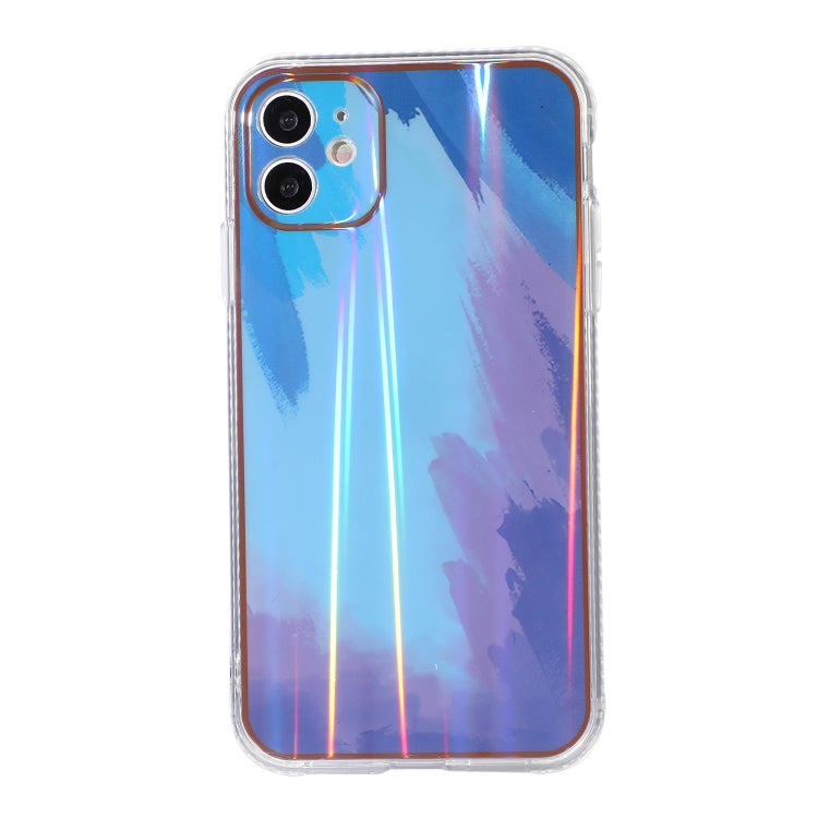For iPhone 11 IMD Rendering Watercolor Aurora Pattern Shockproof TPU + PC Protective Case