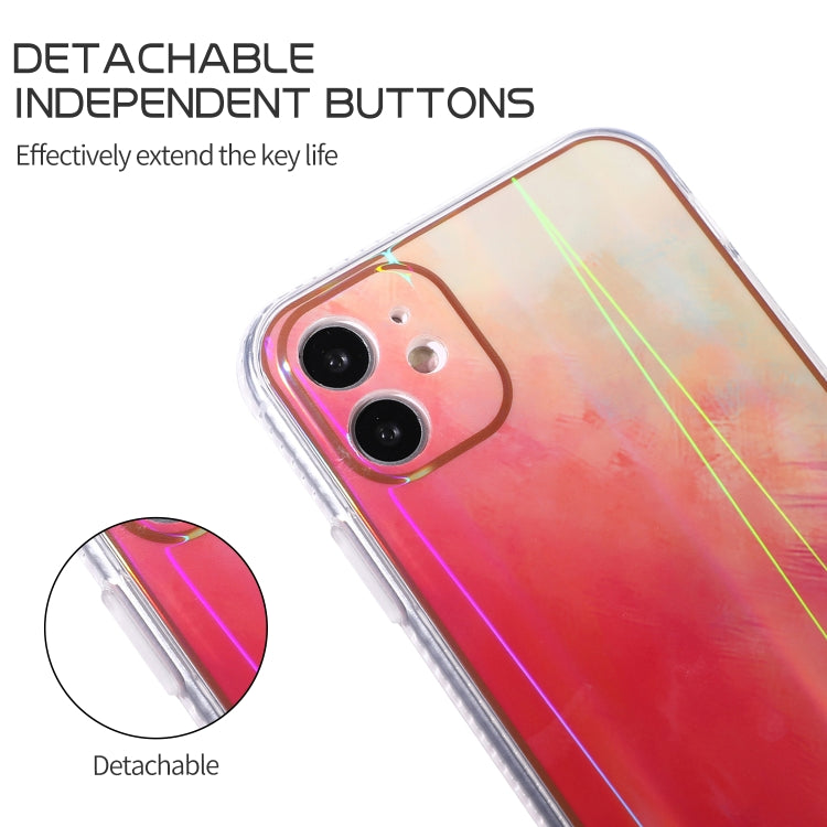 For iPhone 11 Pro Max IMD Rendering Watercolor Aurora Pattern Shockproof TPU + PC Protective Case
