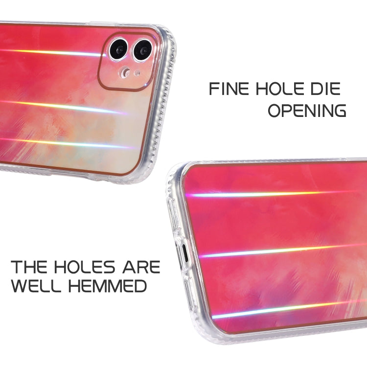 For iPhone 11 Pro Max IMD Rendering Watercolor Aurora Pattern Shockproof TPU + PC Protective Case