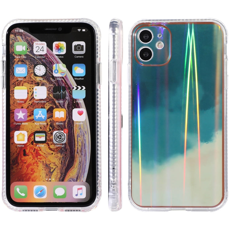 For iPhone 11 Pro Max IMD Rendering Watercolor Aurora Pattern Shockproof TPU + PC Protective Case