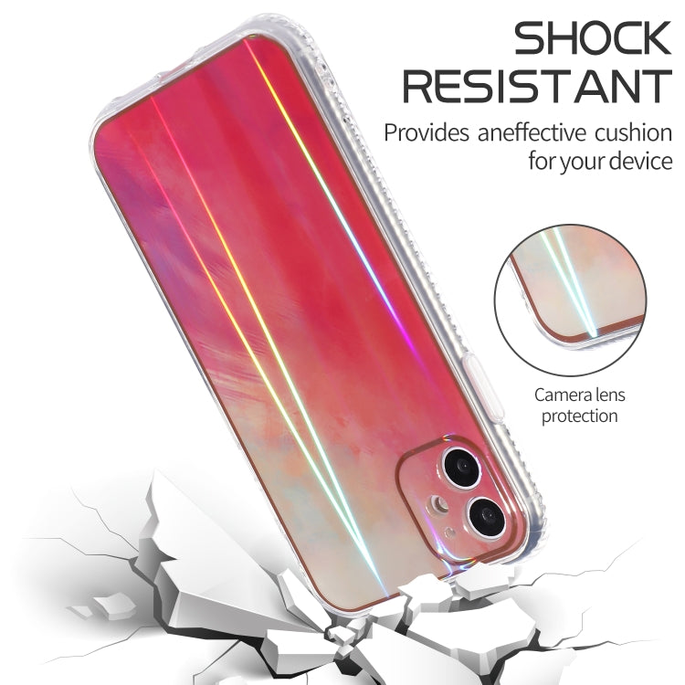 For iPhone 11 Pro Max IMD Rendering Watercolor Aurora Pattern Shockproof TPU + PC Protective Case