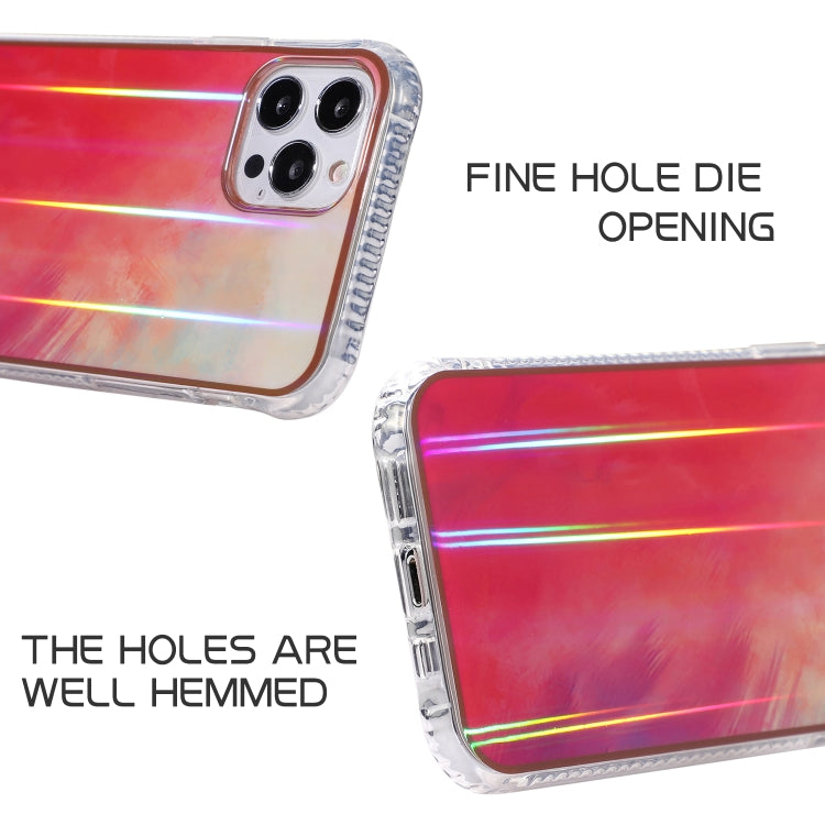 For iPhone 12 / 12 Pro IMD Rendering Watercolor Aurora Pattern Shockproof TPU + PC Protective Case