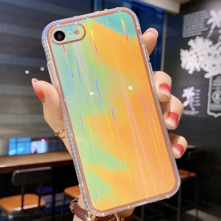For iPhone SE 2022 / SE 2020 / 8 / 7 IMD Rendering Watercolor Aurora Pattern Shockproof TPU + PC Protective Case